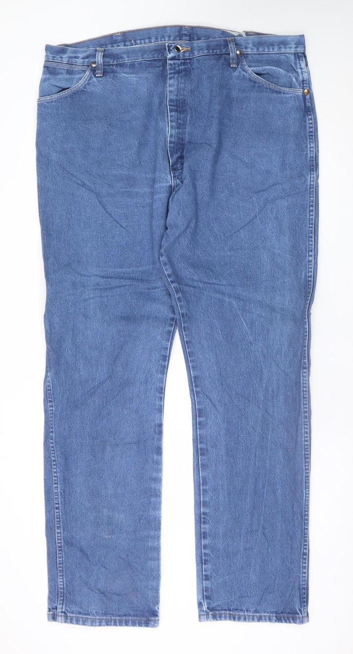Wrangler Men's Blue 42x34 Straight Classic Denim Jeans