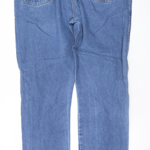 Wrangler Men's Blue 42x34 Straight Classic Denim Jeans