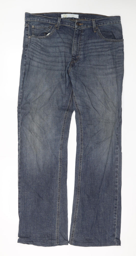 Levi Strauss Signature Men's Blue Straight Jeans W36 L34
