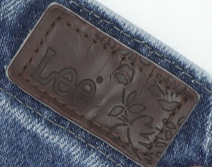 Lee Womens Blue Plus Size 22 Straight Leg Stretch Denim Jeans