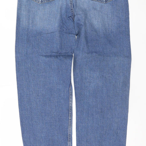 Wrangler Men's Blue 34x34 Relaxed Straight Denim Jeans