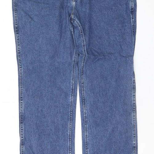 Wrangler Men's Blue Straight Leg Jeans 40x34 Regular Fit Denim