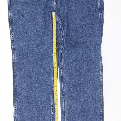 Wrangler Men's Blue Straight Leg Jeans 40x34 Regular Fit Denim