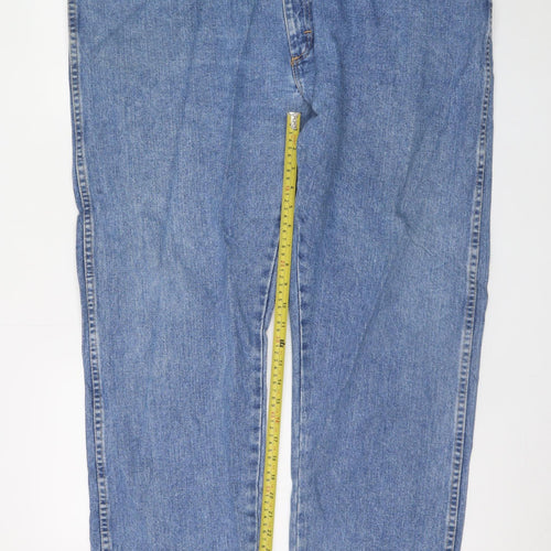 Wrangler Men's Blue 44x32 Straight Leg Denim Jeans Vintage USA Made