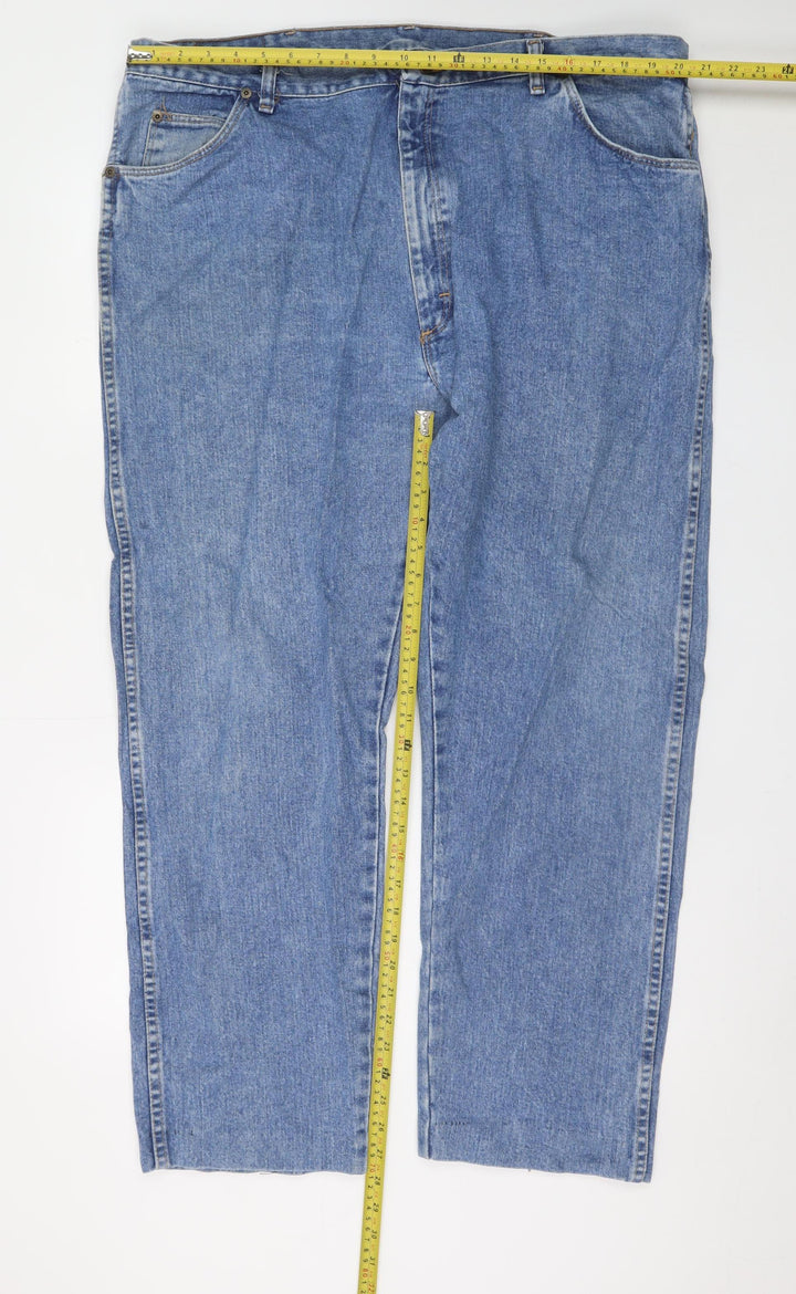 Wrangler Men's Blue 44x32 Straight Leg Denim Jeans Vintage USA Made