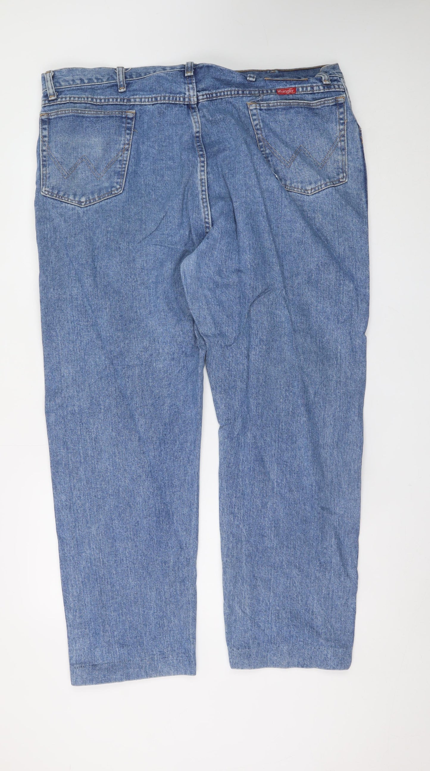 Wrangler Men's Blue 44x32 Straight Leg Denim Jeans Vintage USA Made