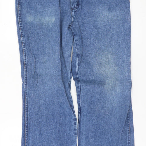 Wrangler Men's Blue Denim Straight Jeans 35x30 Regular Fit