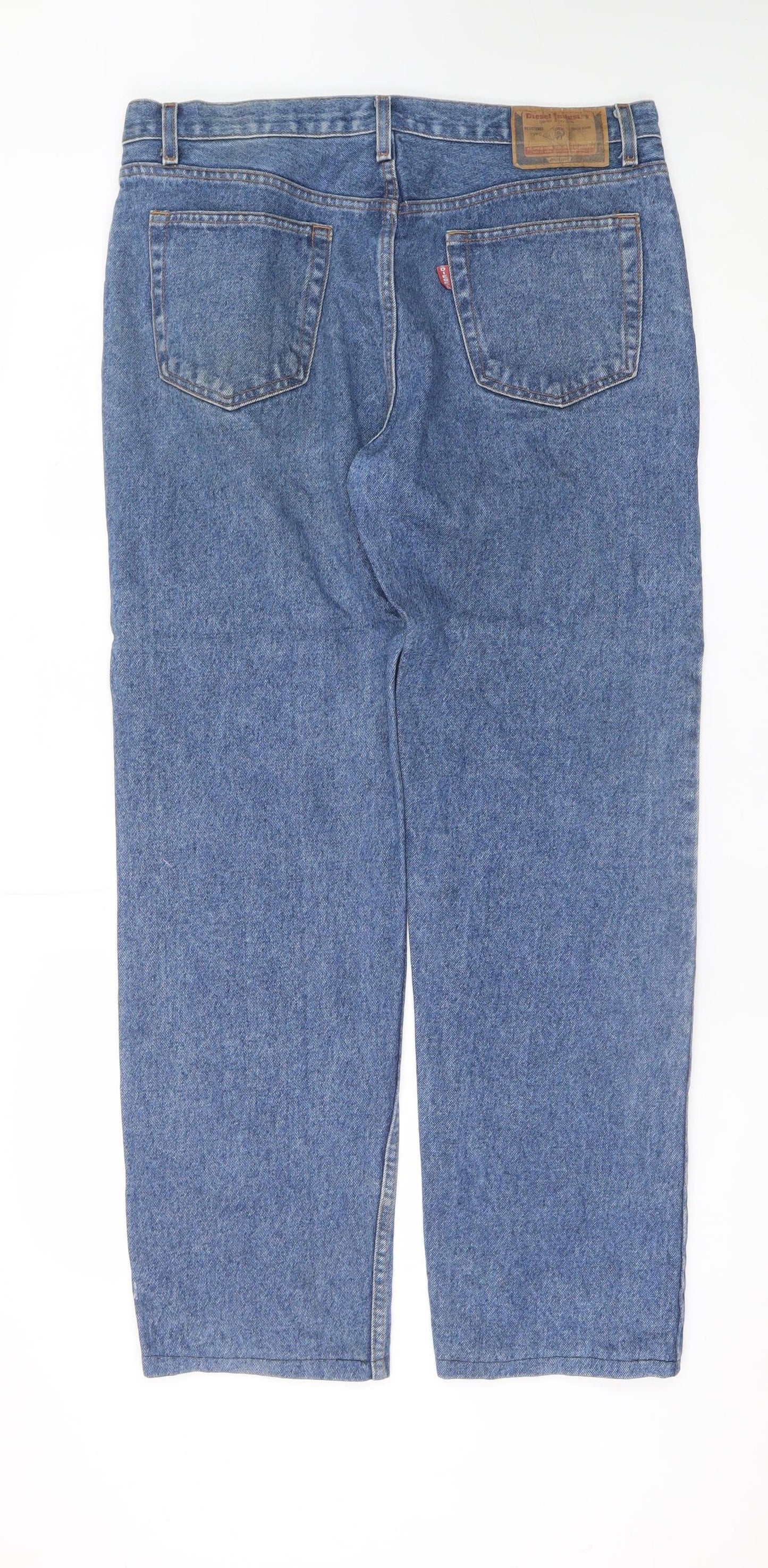 Diesel Mens Blue Straight Classic Fit Denim Jeans Size 35L