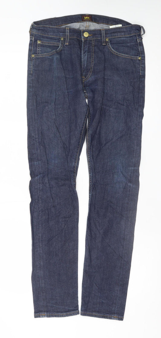 Lee Men's Blue Luke Slim Straight Fit Jeans W30 L32