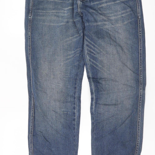 Wrangler Men's Blue Regular Fit Straight Leg Denim Jeans 34x34