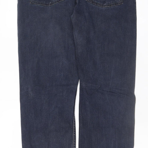Wrangler Men's Blue Straight Fit Denim Jeans 34W 30L Regular