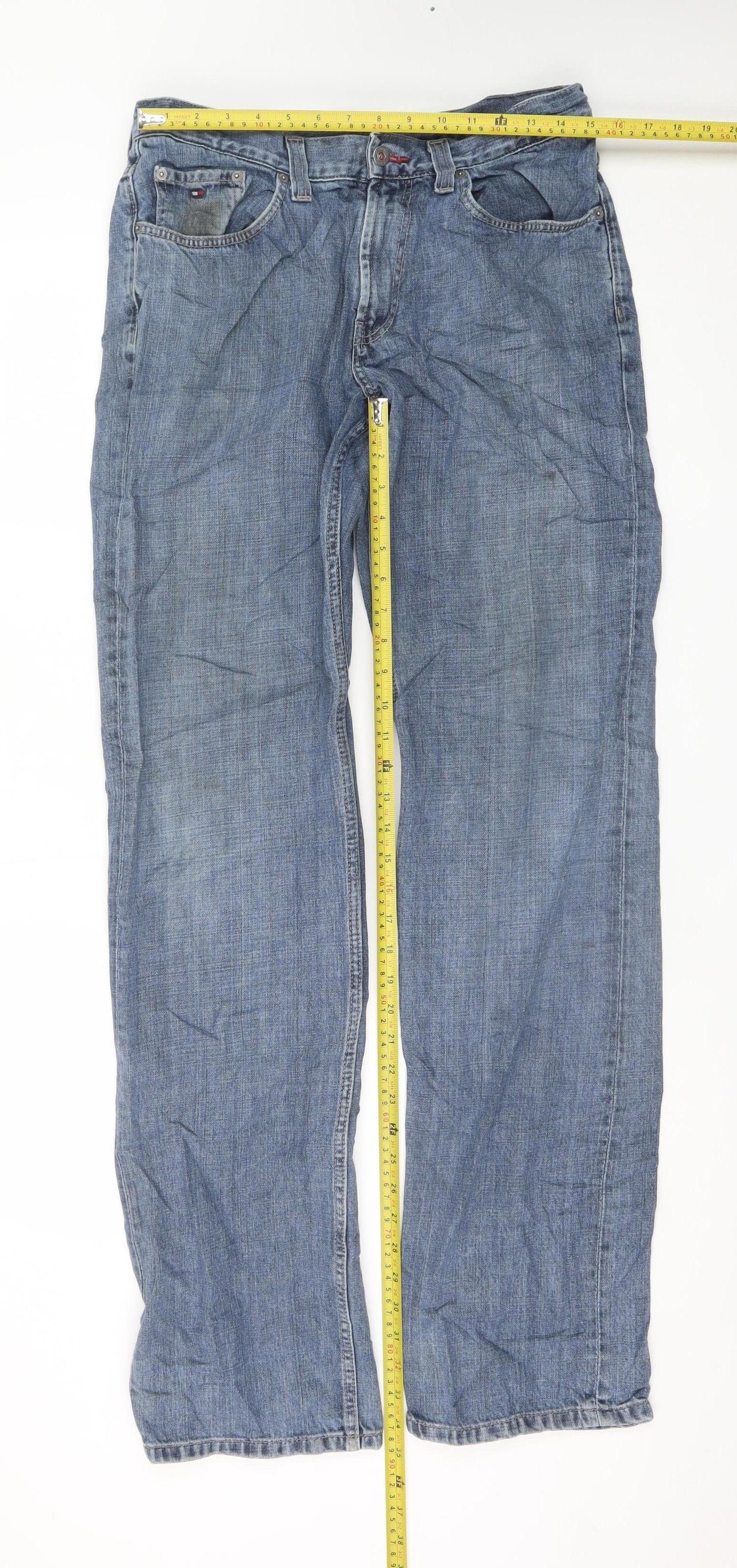 Tommy Hilfiger Men’s Blue Straight Leg Jeans 33/36 Regular Fit Denim