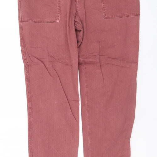 Lee Women’s Red Straight Leg Jeans Size 13 Slim Cotton Denim
