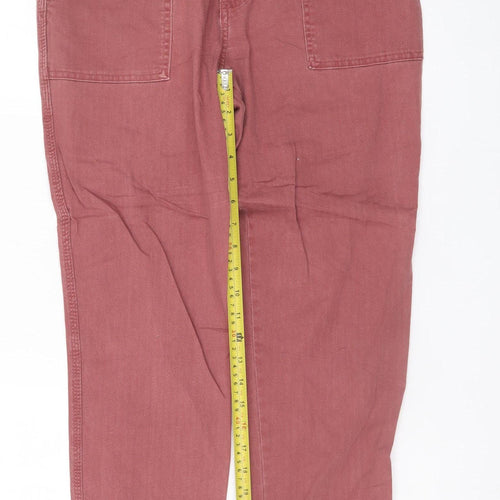 Lee Women’s Red Straight Leg Jeans Size 13 Slim Cotton Denim