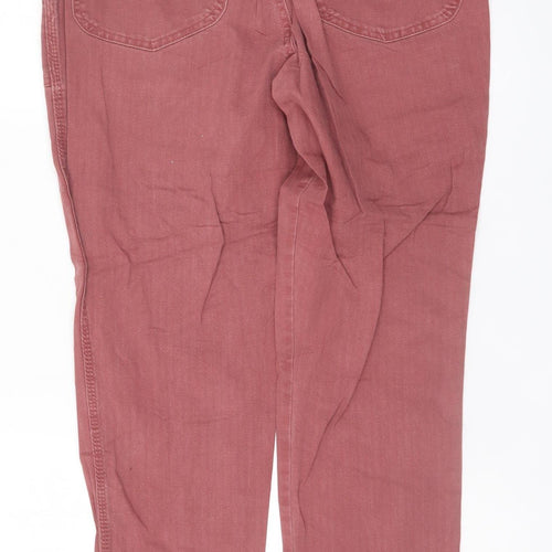 Lee Women’s Red Straight Leg Jeans Size 13 Slim Cotton Denim