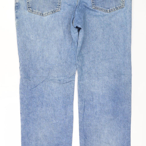 Lee Men's Blue Straight Leg Denim Jeans 38W 30L Regular Fit