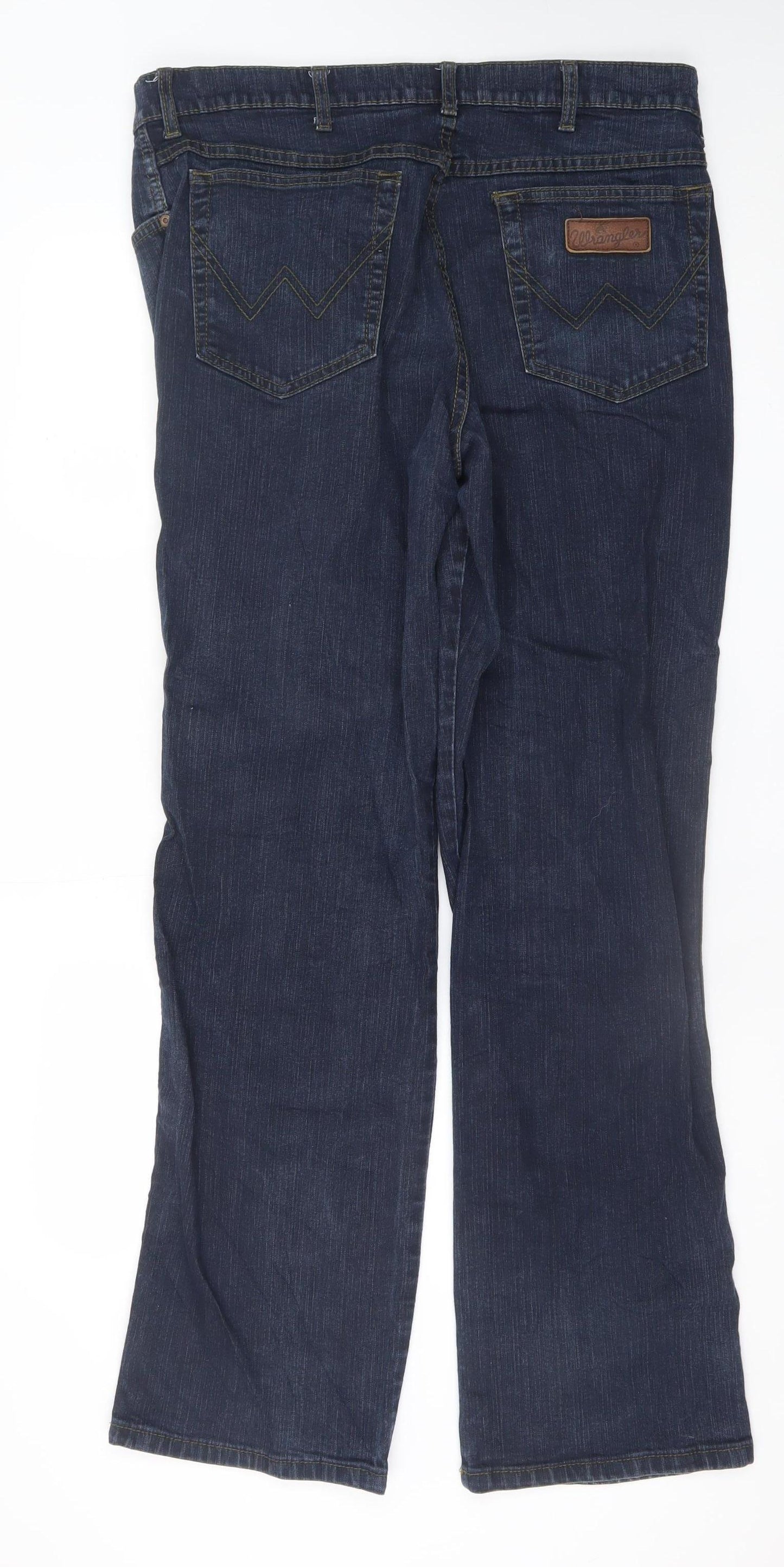Wrangler Mens Blue Texas Stretch Straight Leg Jeans W38 L34