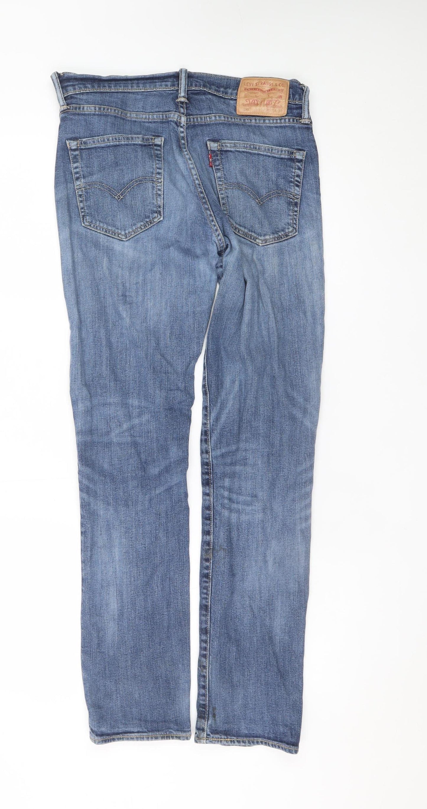 Levi's Men's Blue Straight Leg Denim Jeans W31 L32 Regular Fit