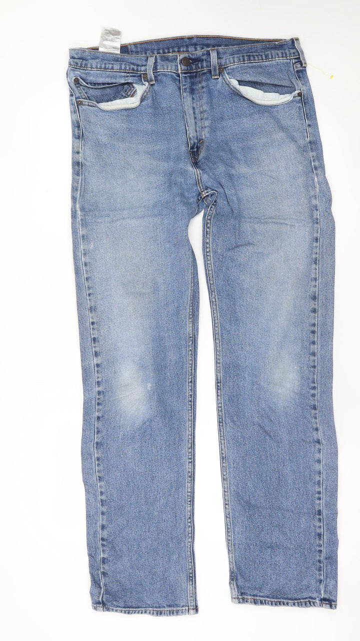 Levi's Men's Blue Straight Leg Denim Jeans W34 L32 Regular Fit