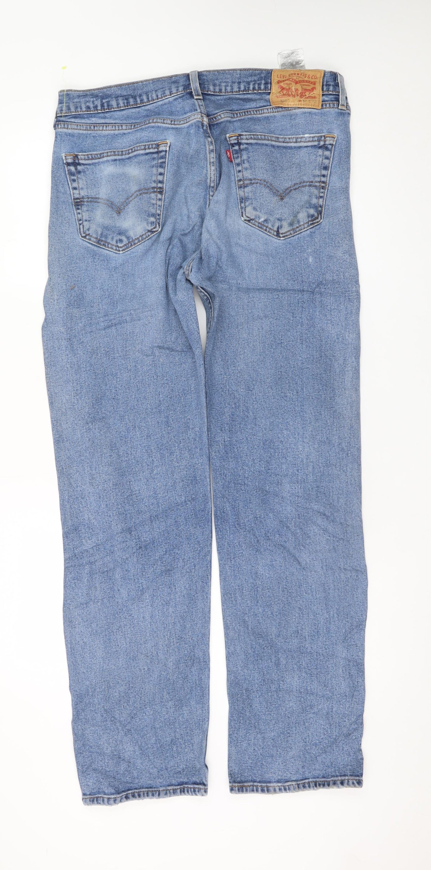 Levi's Men's Blue Straight Leg Denim Jeans W34 L32 Regular Fit