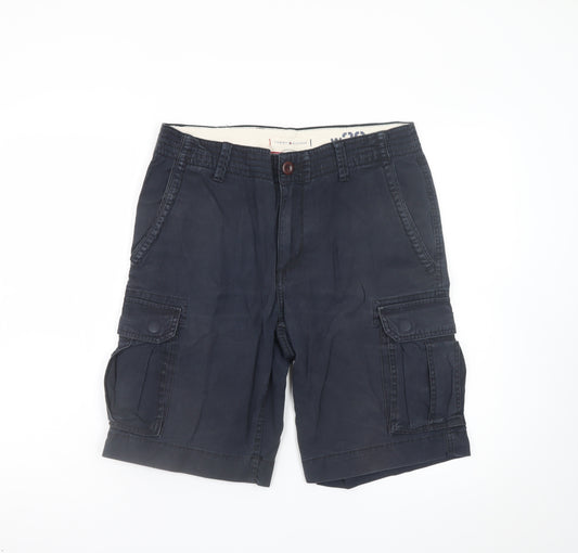 Tommy Hilfiger Men's Blue Cargo Shorts Size 32 Cotton Casual