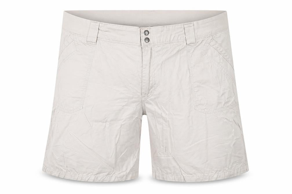 Front view of Lee Platinum Label women’s beige cargo shorts size 24w cotton blend