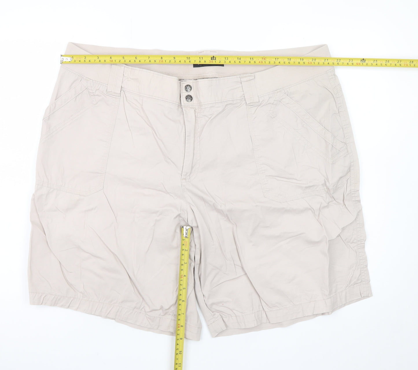 Lee Platinum Label Men's Beige Cargo Shorts Size 24W Cotton Blend