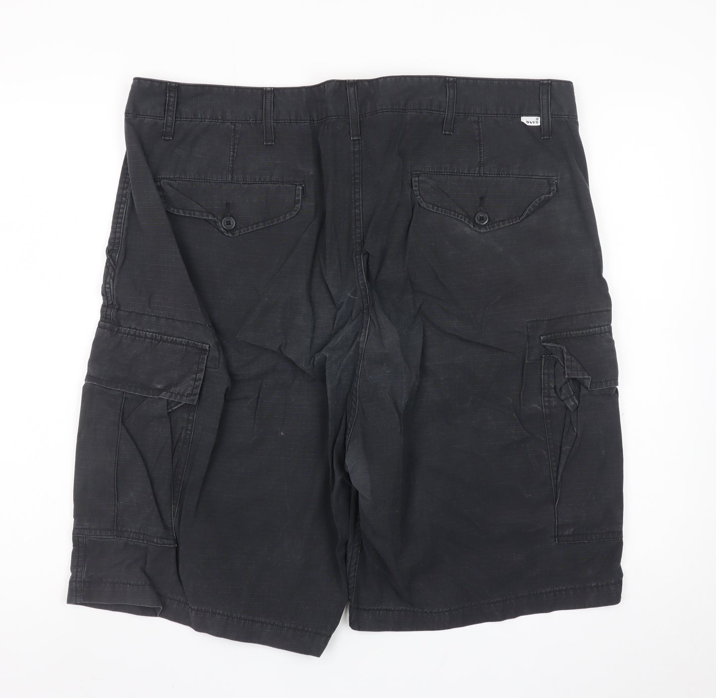 Marks and Spencer Men's Black Cargo Shorts W40 Cotton Casual