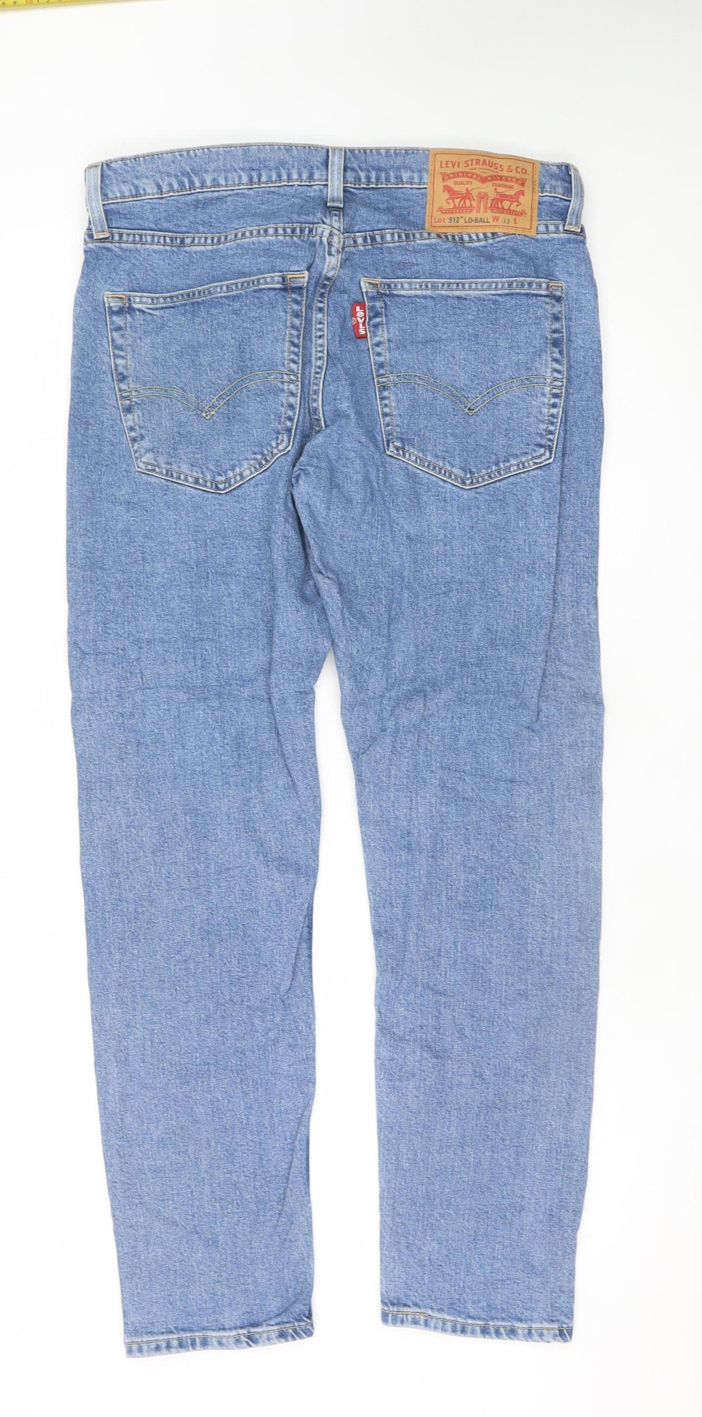 Levi’s 512 Lo-Ball Men’s Light Blue Jeans W33 L32 Slim Fit Denim