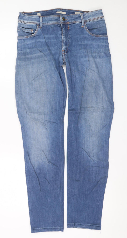 Mistral Women's Blue Sissy Slim Straight Mid Rise Jeans Size 16