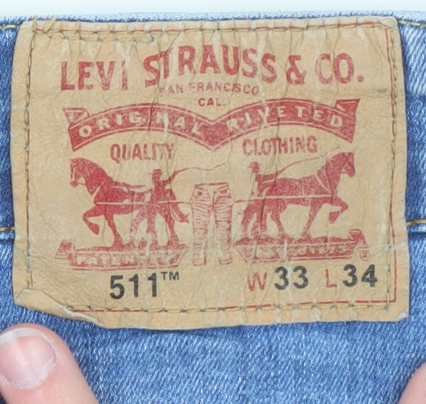 Levi's 511 Men's Blue Slim Straight Denim Jeans W33 L34