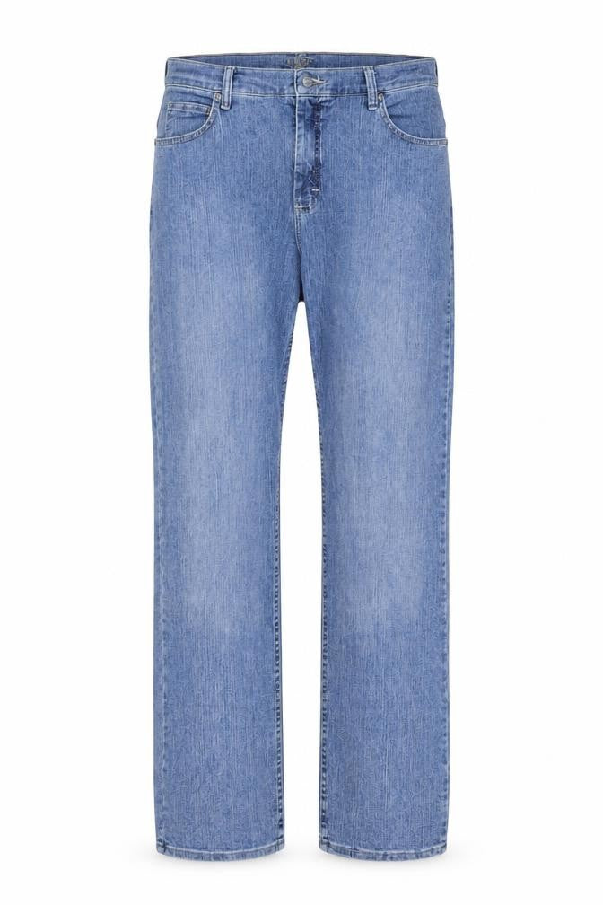 Front view of Lee Riders women’s blue straight leg denim jeans, size UK 16, regular