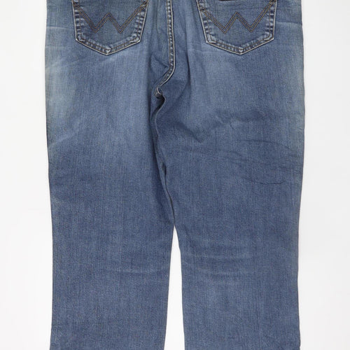 Wrangler Mens Blue 42x34 Texas Stretch Regular Straight Jeans