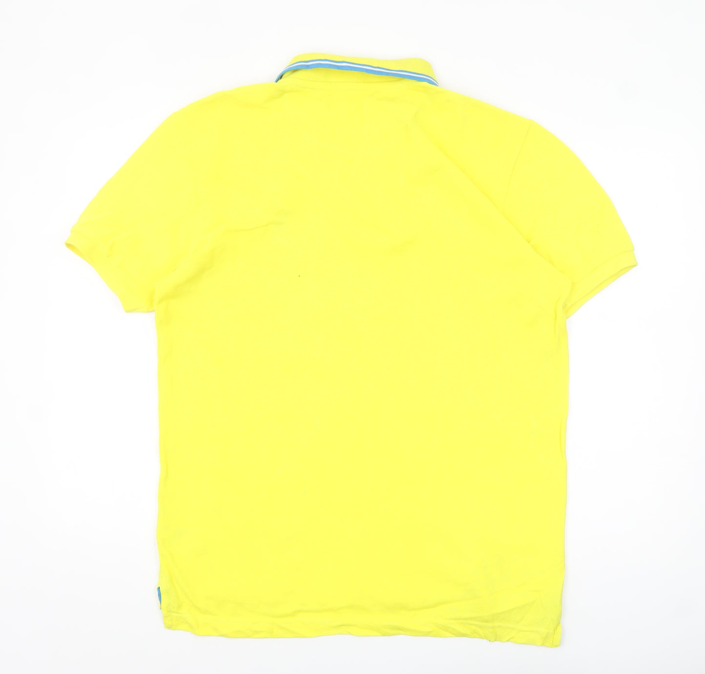 U.S. Polo Assn. Men's Yellow Cotton Short Sleeve Polo Shirt L
