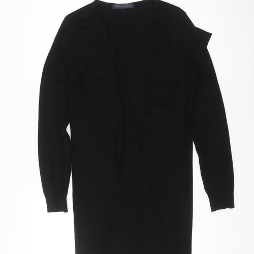 Marks and Spencer Women Black Small Open Knit Long Sleeve Cardigan