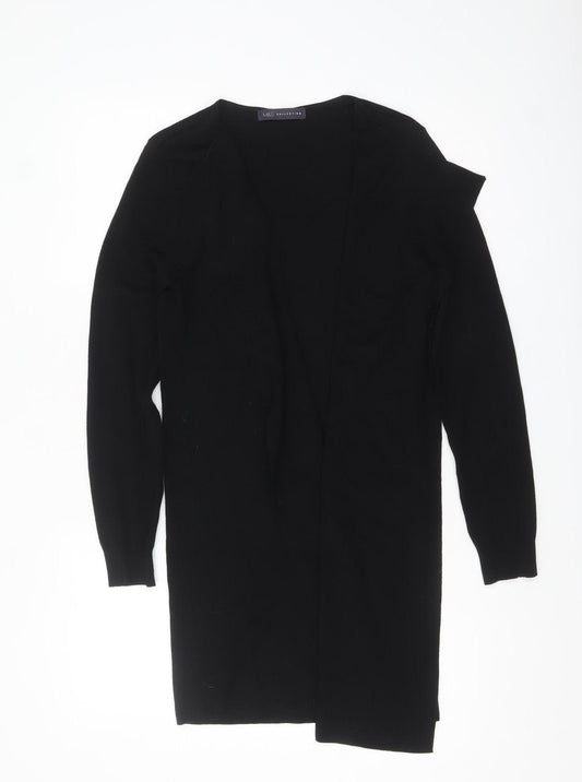 Marks and Spencer Women Black Small Open Knit Long Sleeve Cardigan