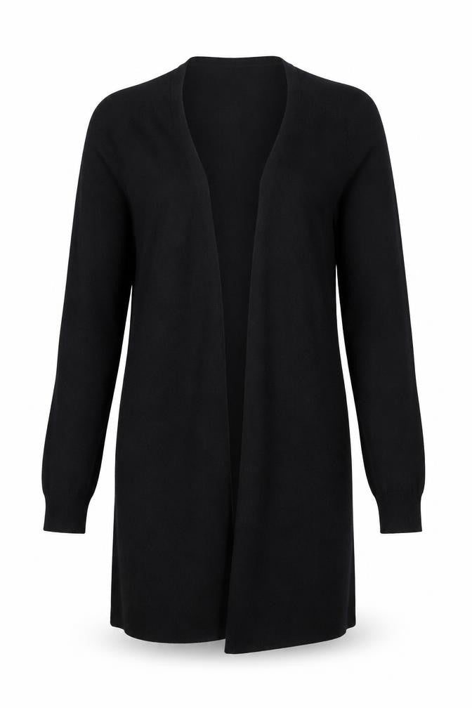 Marks and Spencer Women Black Small Open Knit Long Sleeve Cardigan