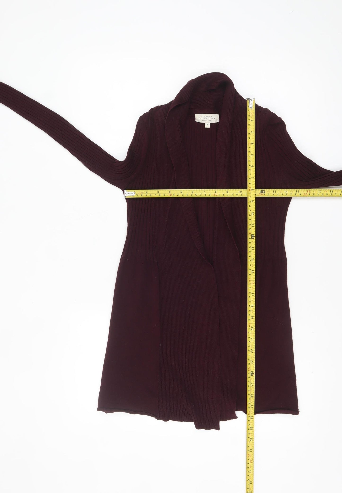 Debenhams Womens Purple Open Front Long Sleeve Cardigan Size 10