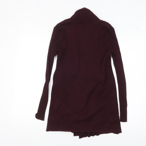 Debenhams Womens Purple Open Front Long Sleeve Cardigan Size 10