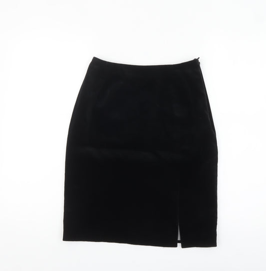Marks and Spencer Women’s Black Velvet Pencil Skirt Size 8