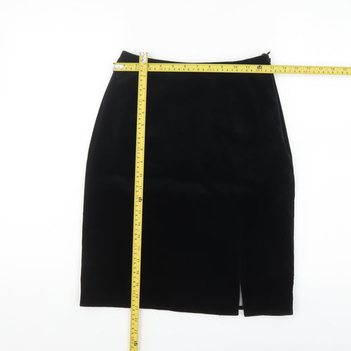 Marks and Spencer Women’s Black Velvet Pencil Skirt Size 8