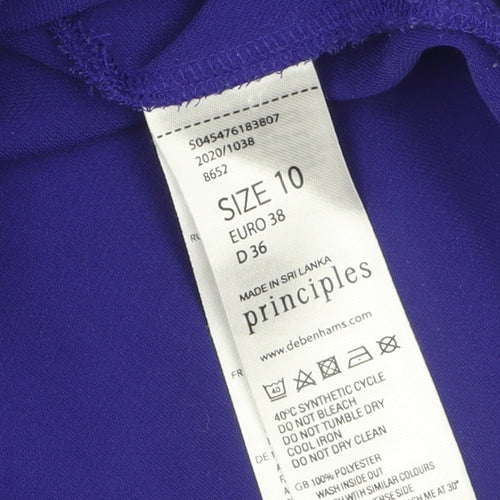 Principles Women's Purple Long Sleeve Balloon Blouse Size 10