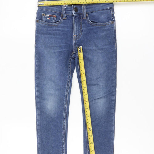 Tommy Hilfiger Boys Blue Skinny Denim Jeans 4-5 Years Adjustable Waist