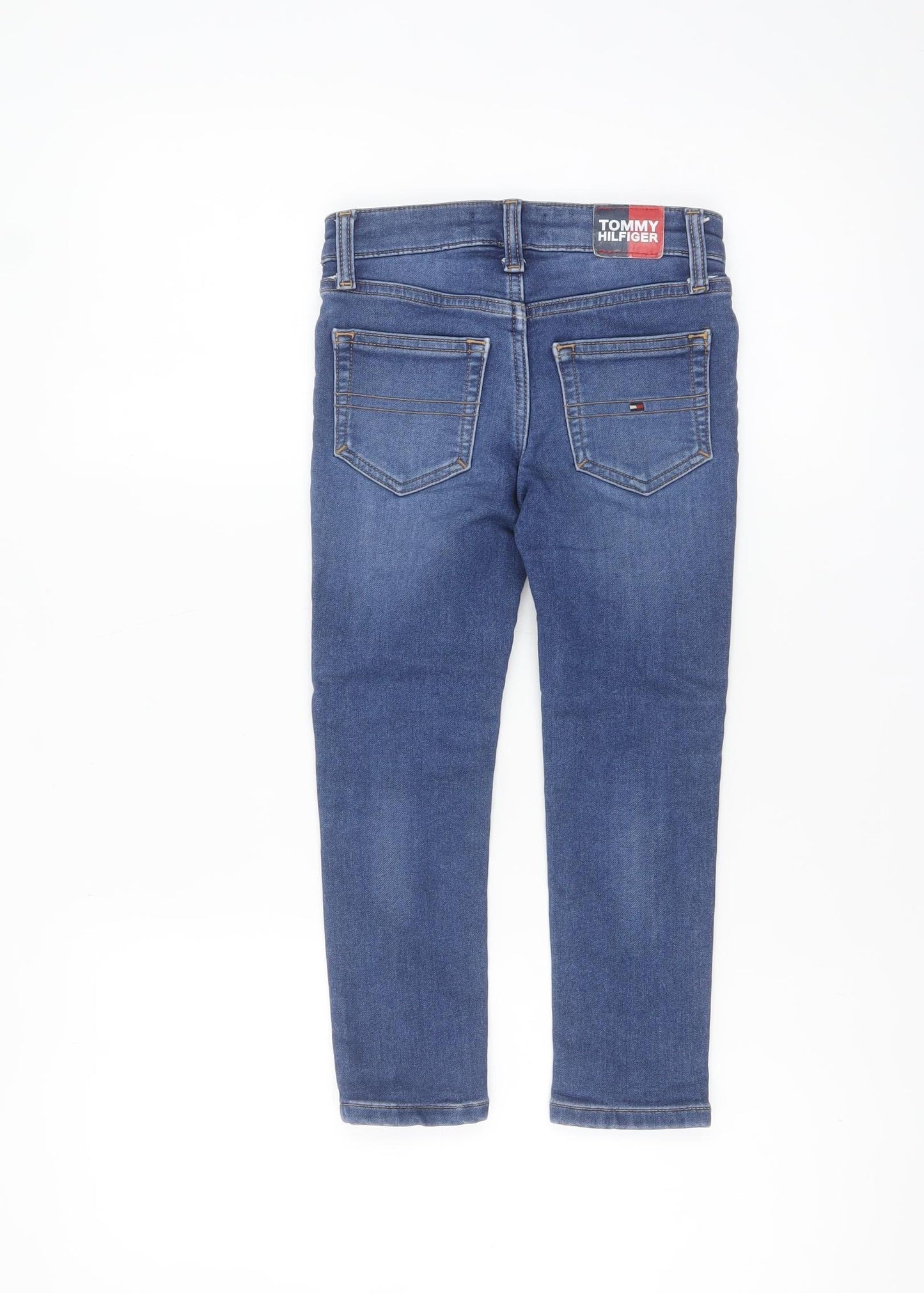 Tommy Hilfiger Boys Blue Skinny Denim Jeans 4-5 Years Adjustable Waist