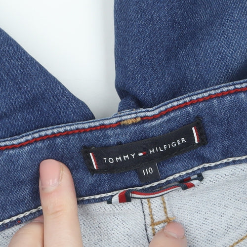 Tommy Hilfiger Boys Blue Skinny Denim Jeans 4-5 Years Adjustable Waist