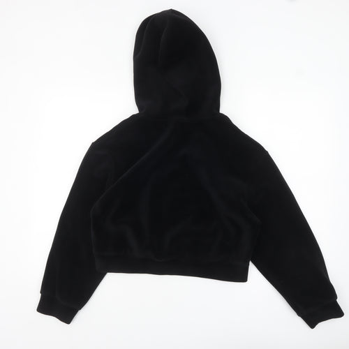 Weekday Womens Black Velour Pullover Hoodie Size S