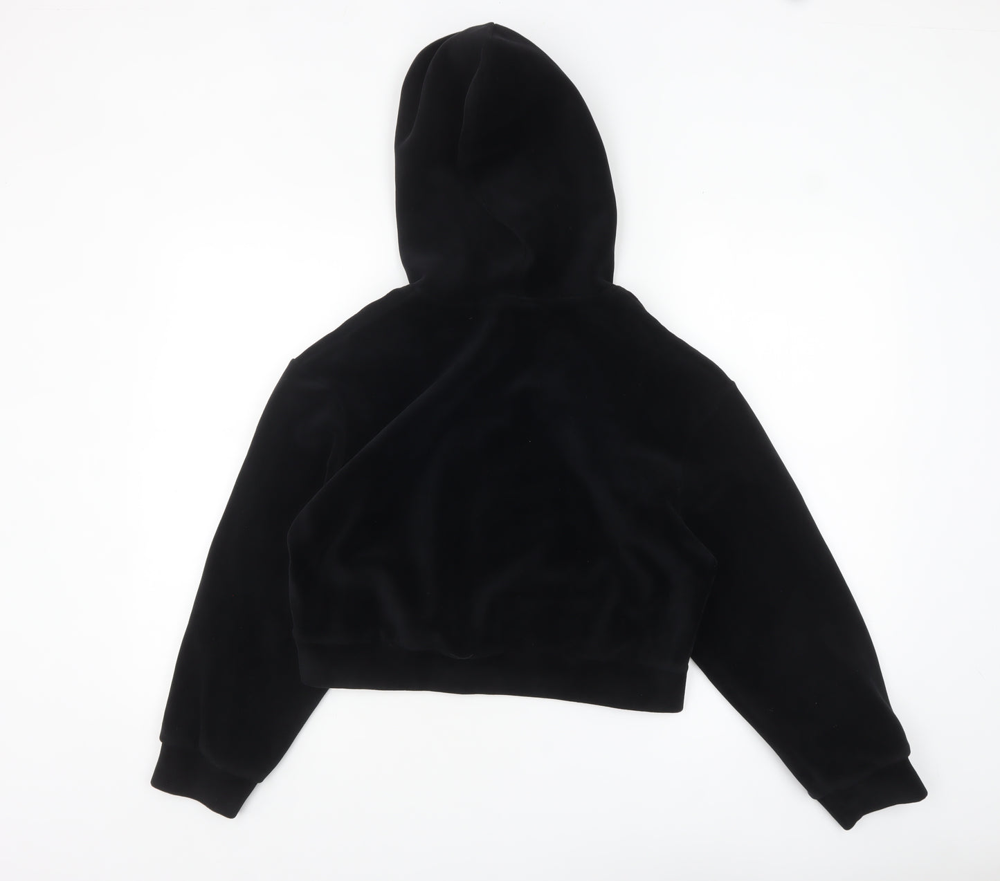 Weekday Womens Black Velour Pullover Hoodie Size S