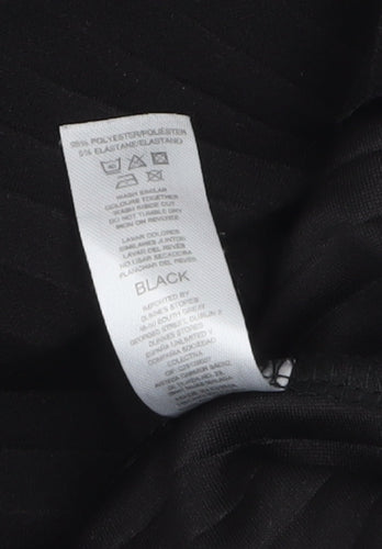 Gallery Women’s Black XL Basic Stretch Short Sleeve Blouse