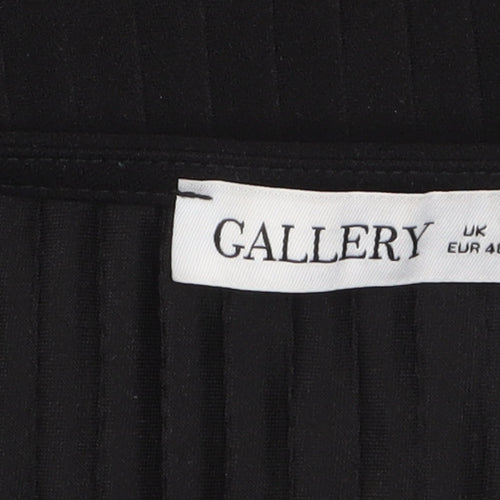 Gallery Women’s Black XL Basic Stretch Short Sleeve Blouse