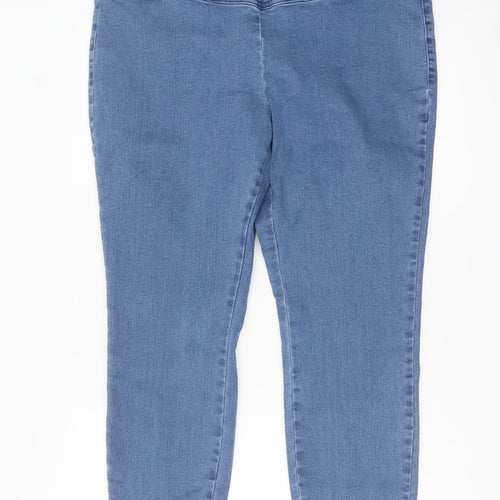 Zizzi Women's Blue Denim Jegging Jeans L Stretch Mid Rise